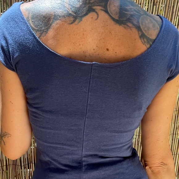 Xylem Organic Indigo Lacey Top S - Picture 2 of 8